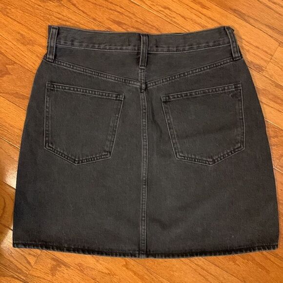Madewell size 27 black denim a-line skirt. New with tags - Picture 2 of 10